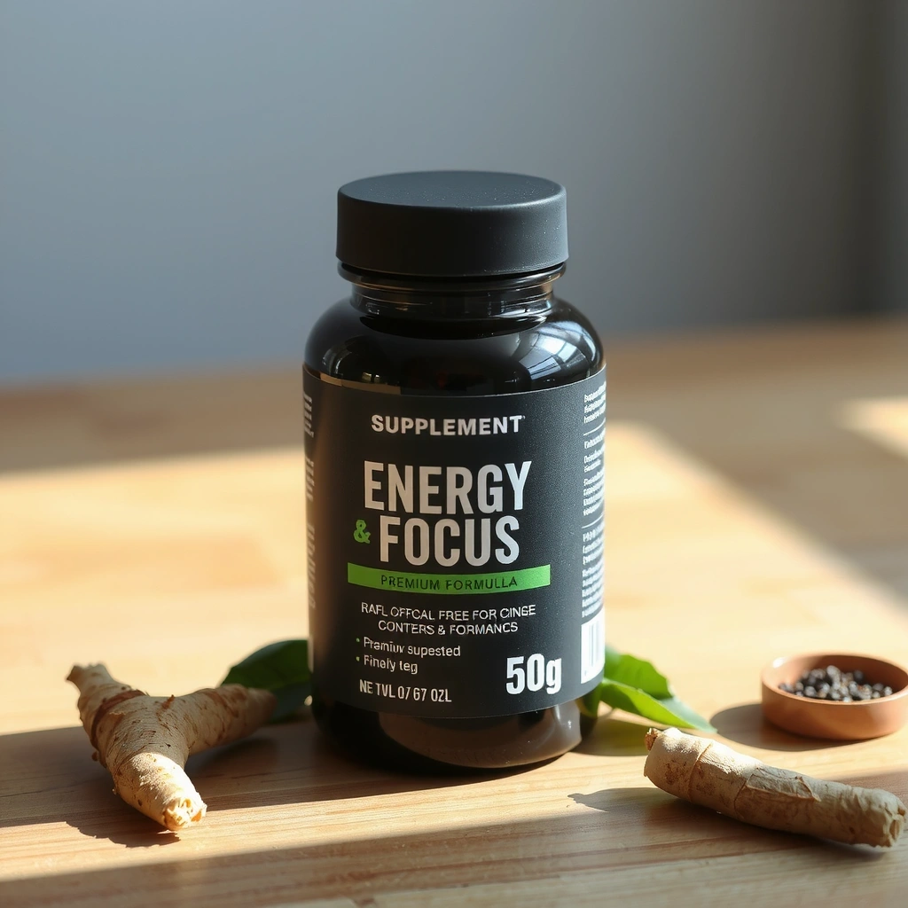Energy and Focus Formula supplement bottle