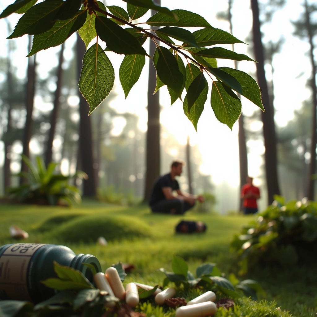 Natural male vitality hero background